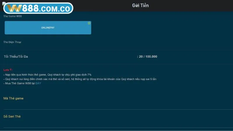 Thực hiện quy trình nạp tiền an toàn và bảo mật